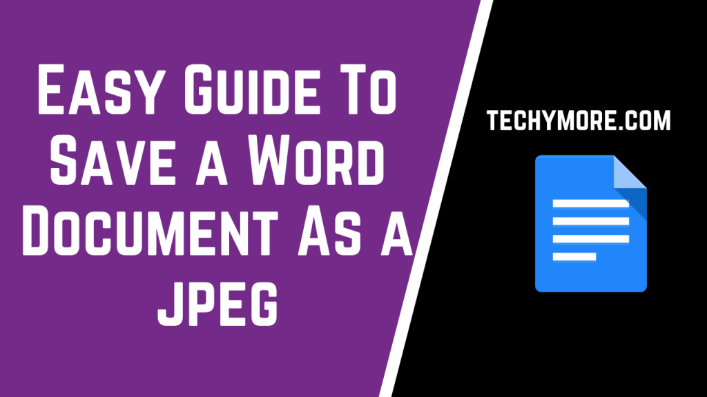How To Save a Word Document As a jpeg